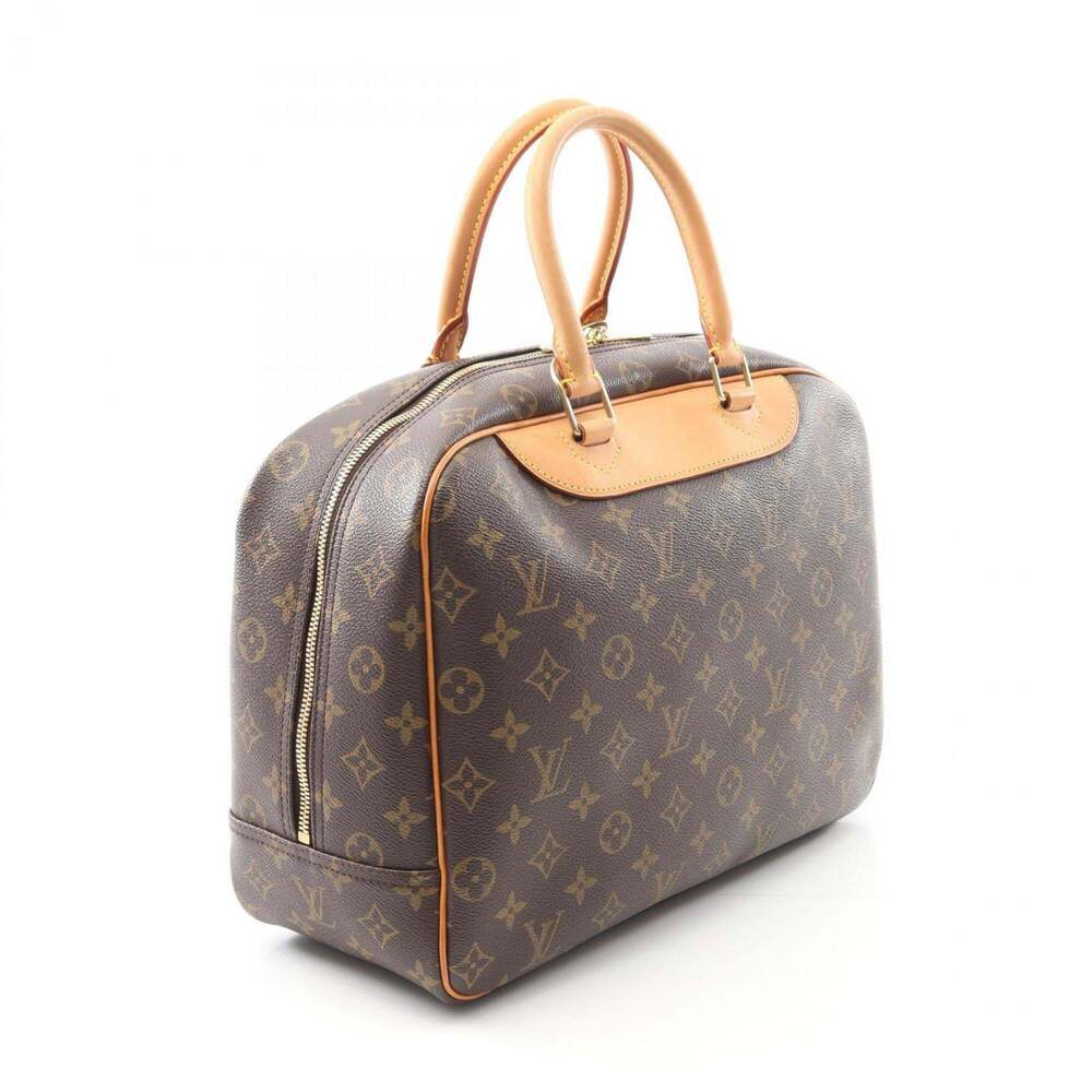LOUIS VUITTON Authentic Brown Monogram Leather Deauville Bag - Picture 2 of 11
